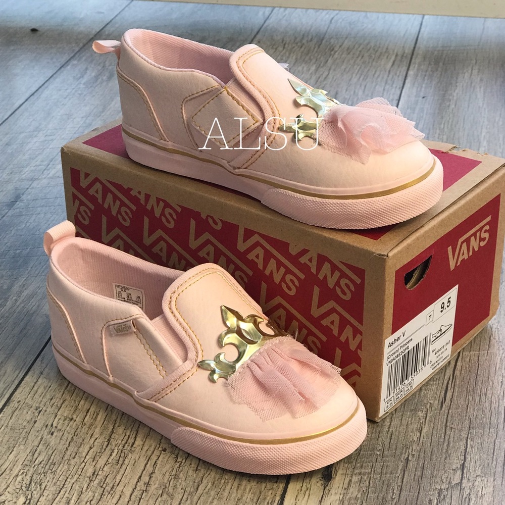 NWT Vans Asher V Crown Princess 👑 Girl’s AUTHENT - Picture 3 of 8